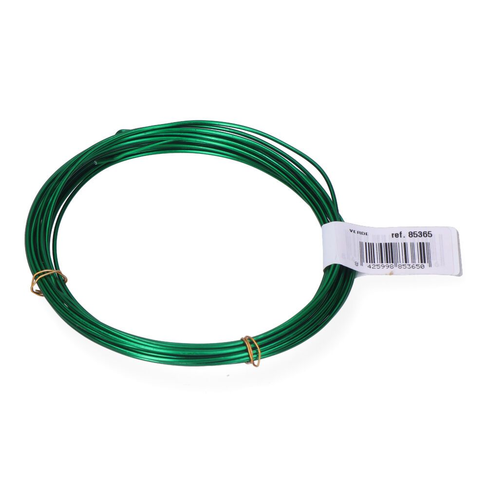 Arame de alumínio verde, calibre Ø1,5 mm x 5 m