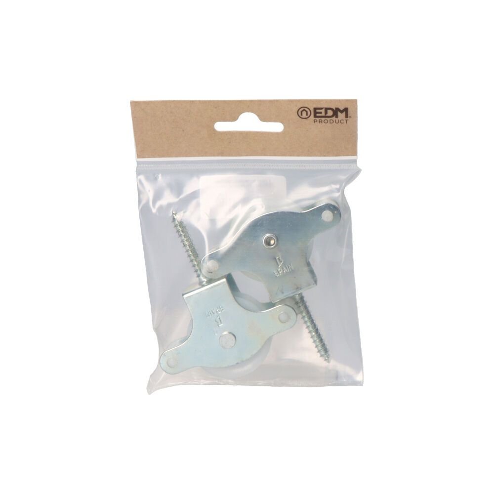 Pack 2 unid. poleia nylon 40 mm parafuso madeira - Image 2