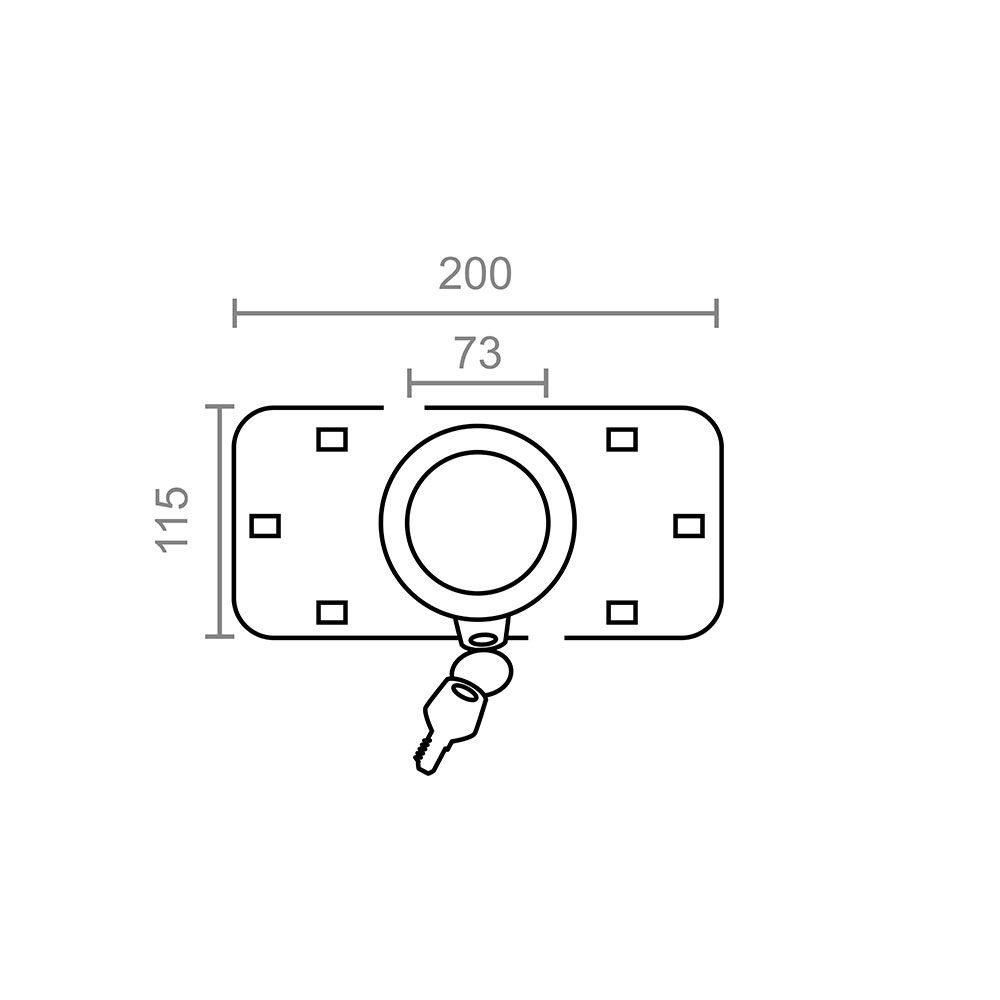 Blíster cadeado carrinha CN07 73mm CB M13298 brimic - Image 2