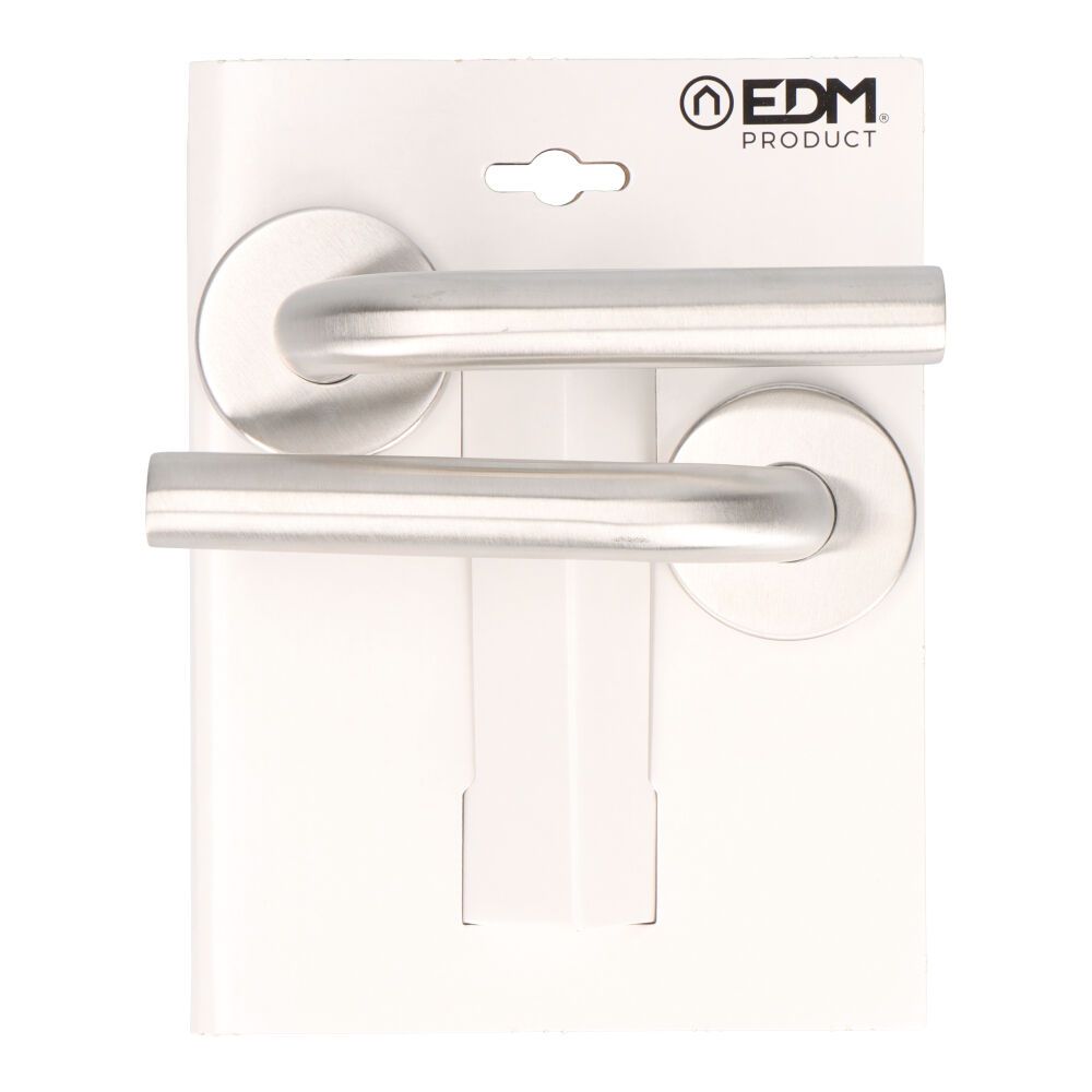 Conjunto de roseta, modelo 575, em aço inoxidável com acabamento em aço inoxidável, Ø53 mm, blister
