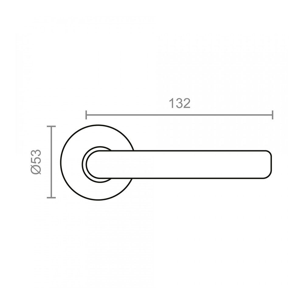 Conjunto de roseta, modelo 575, em aço inoxidável com acabamento em aço inoxidável, Ø53 mm, blister - Image 3