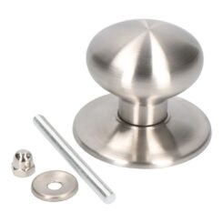 Puxador de porta, modelo PP02, em aço inoxidável com acabamento em aço inoxidável, Ø70 mm, blister