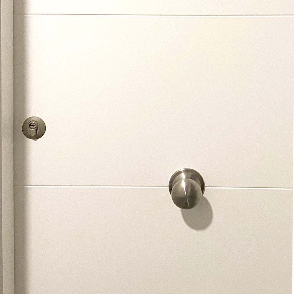 Puxador de porta, modelo PP02, em aço inoxidável com acabamento em aço inoxidável, Ø70 mm, blister - Image 2