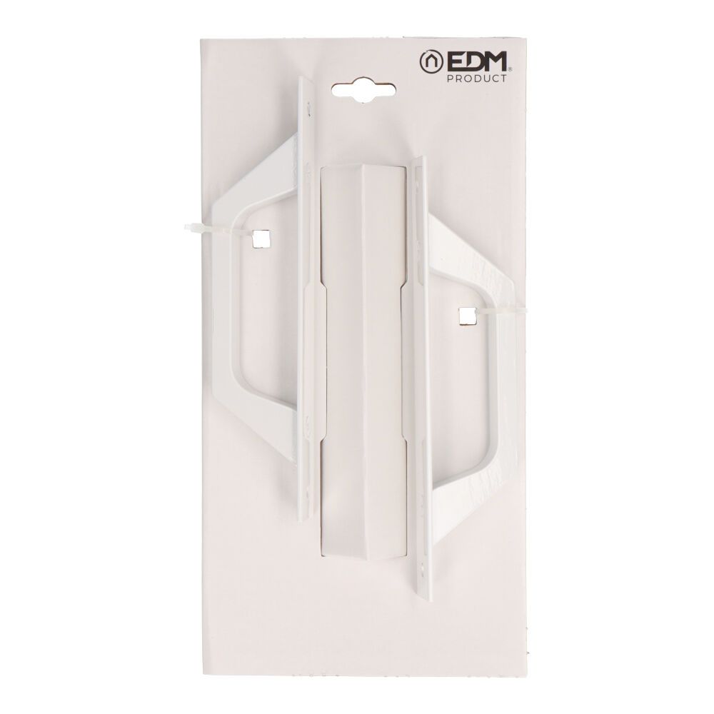 Cabo reto com placa, modelo 6804, alumínio com acabamento branco, 200 x 25 mm, 2 unid., blister