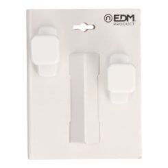Conjunto de puxadores removíveis, modelo 6807, em alumínio com acabamento branco, 37 x 83 x 69 mm, blister