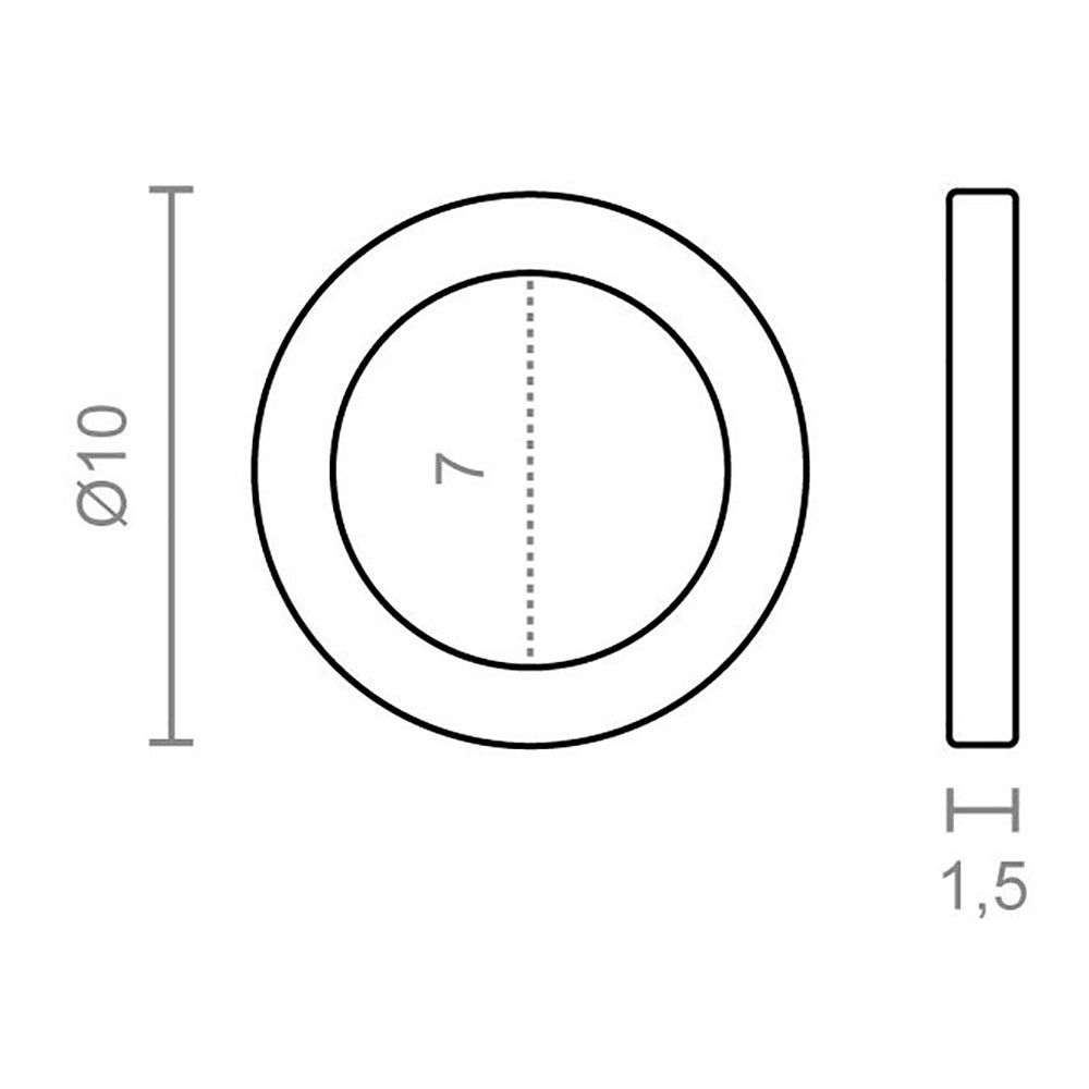 Pernio oval, modelo ov02, em latão com acabamento em latão, 10,5 x 10,5 x 1,5 mm, 6 unid., blister - Image 3