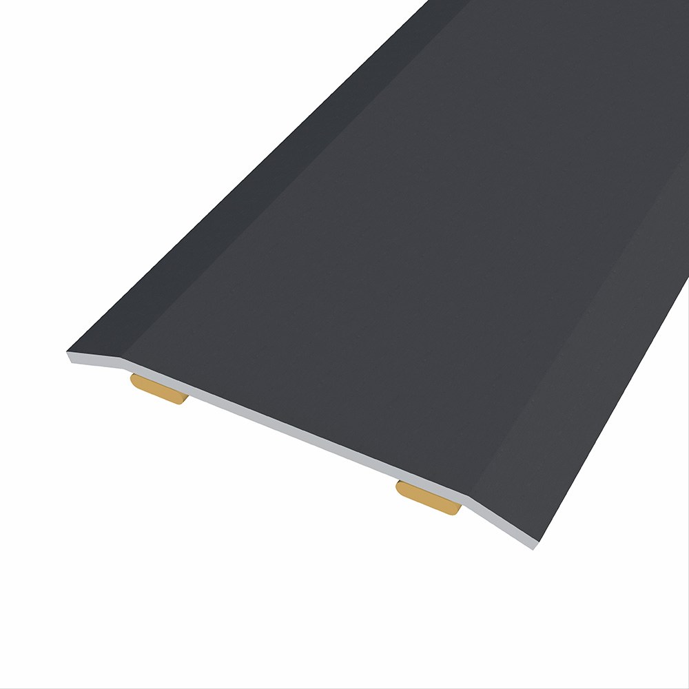 Junta de aço para mesmo nível, 40 x 3,5 mm, adesiva, flooring, preta, 166 cm