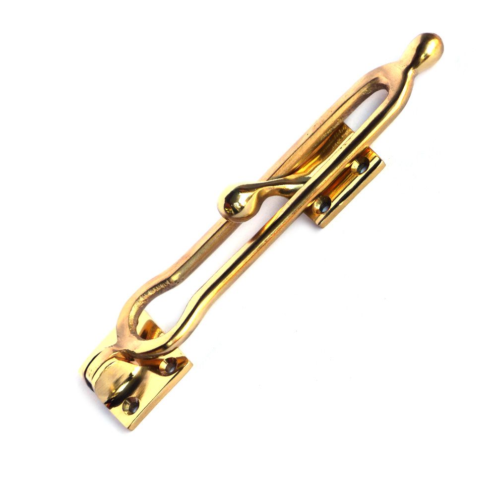 Retentor de porta em latão polido dourado