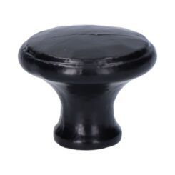 Puxador de porta, em ferro com acabamento preto, 38 mm