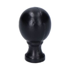 Puxador de porta, em formato de bola, feito de ferro com acabamento preto, 25 mm