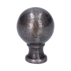 Puxador de porta, em formato de bola, feito de ferro com acabamento em ferro antigo, 25 mm