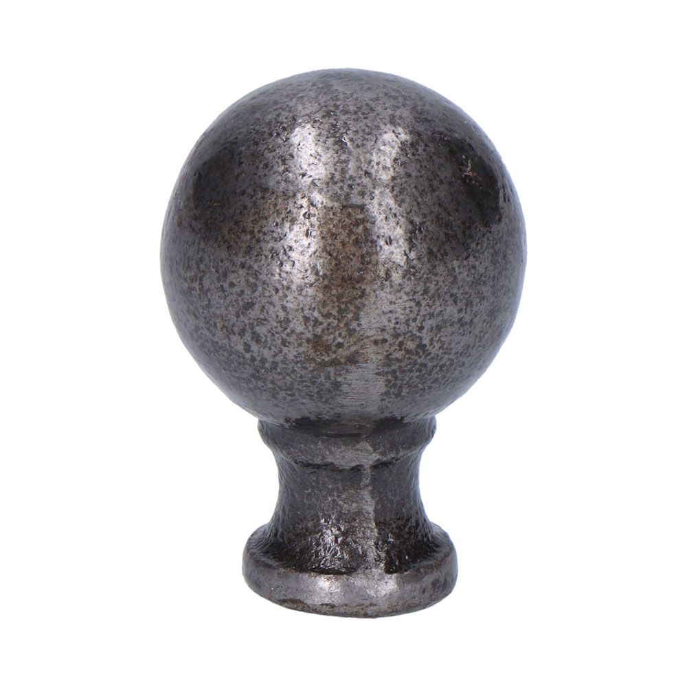Puxador de porta, em formato de bola, feito de ferro com acabamento em ferro antigo, 25 mm