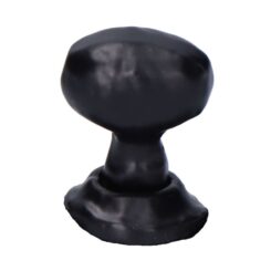 Puxador de porta oval, feito de ferro com acabamento em ferro forjado, 22 mm