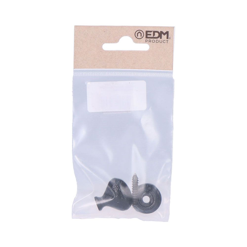 Puxador de porta oval, feito de ferro com acabamento em ferro forjado, 22 mm - Image 2