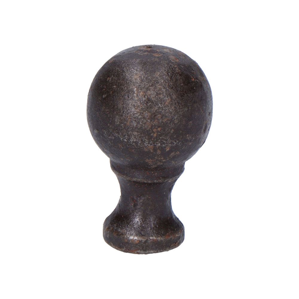Puxador de porta, em formato de bola, feito de ferro com acabamento em ferro antigo, 18 mm