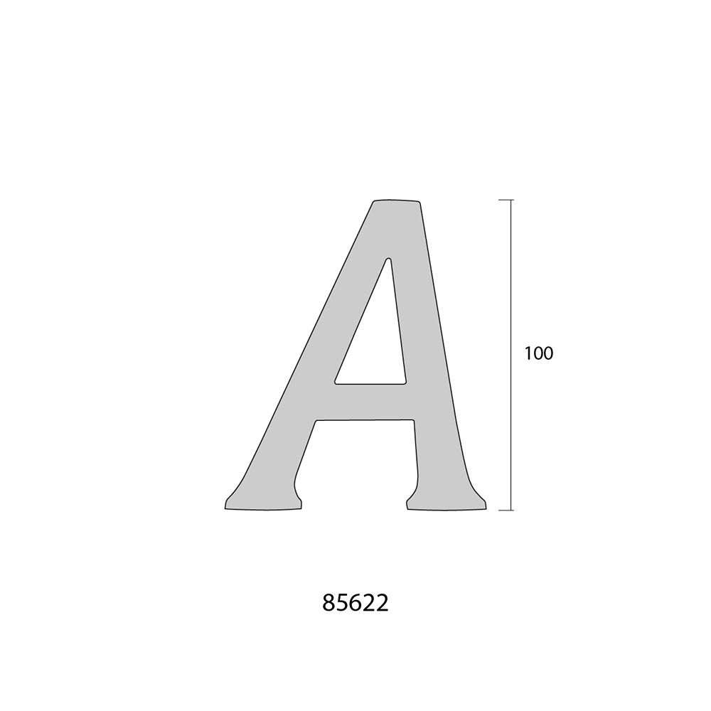 Letra B latão polido 10cm fixação invisível EDM - Image 3
