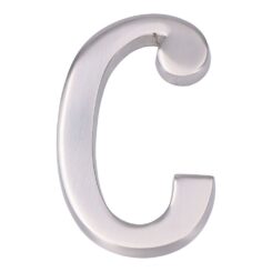 Letra c niquel mate 10cm fixação invisível EDM