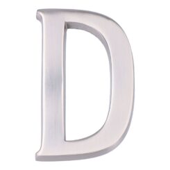 Letra D niquel mate 10cm fixação invisível EDM