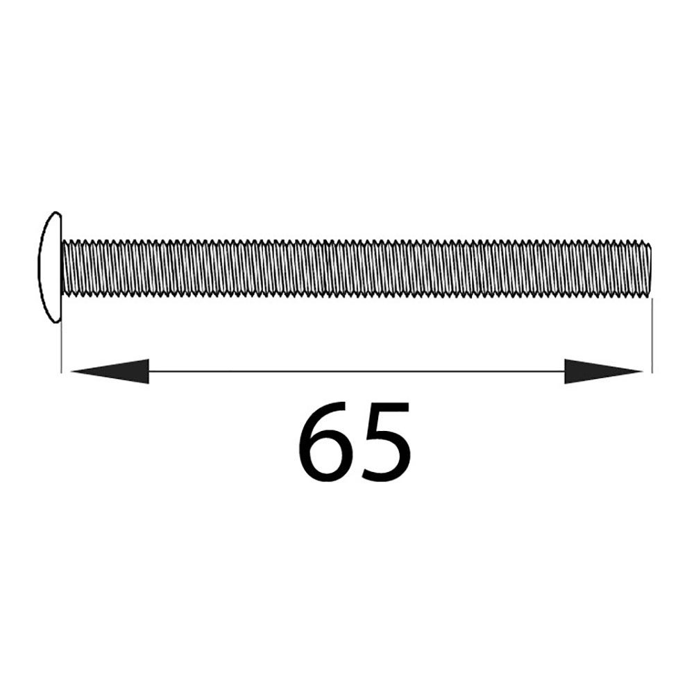 Parafuso de cabeça cilíndrica em aço níquel TRN16 M5 x 65 mm, 4 un - Image 3