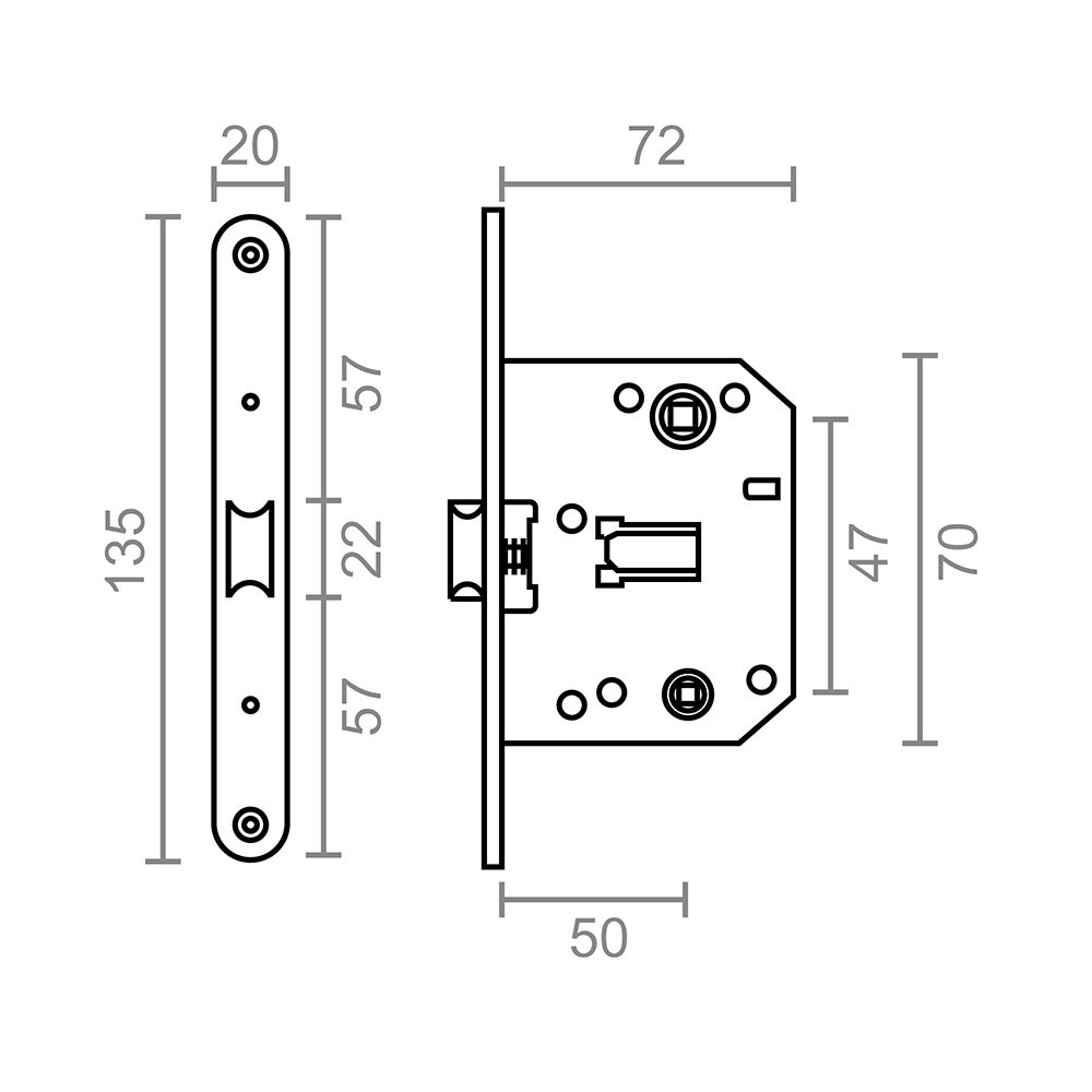Blíster maçaneta condena C/R PCT01 47mm NS micel - Image 2
