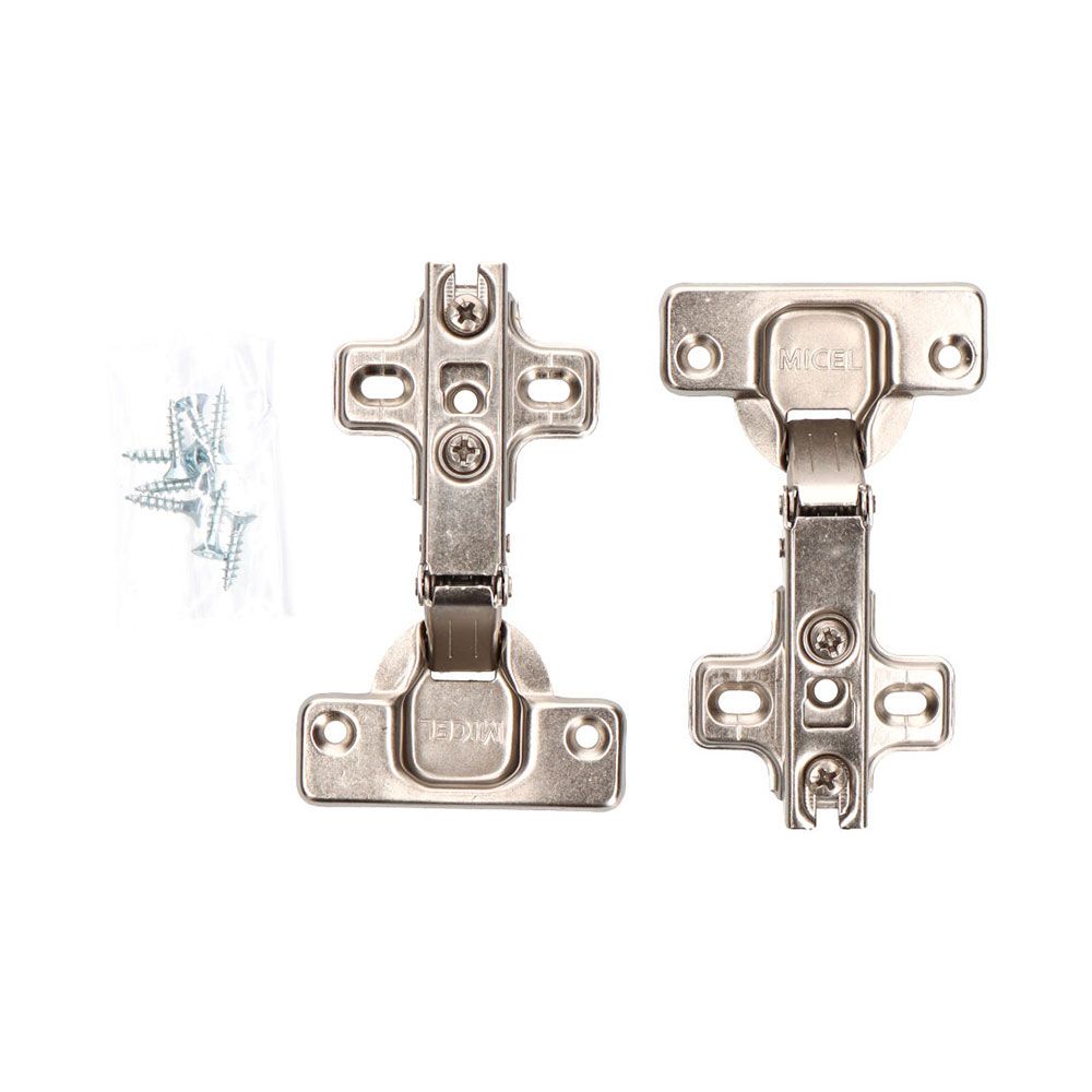 Dobradiça copo, reta, modelo bc02, aço com acabamento zincado, 35 mm, 2 peças, blister