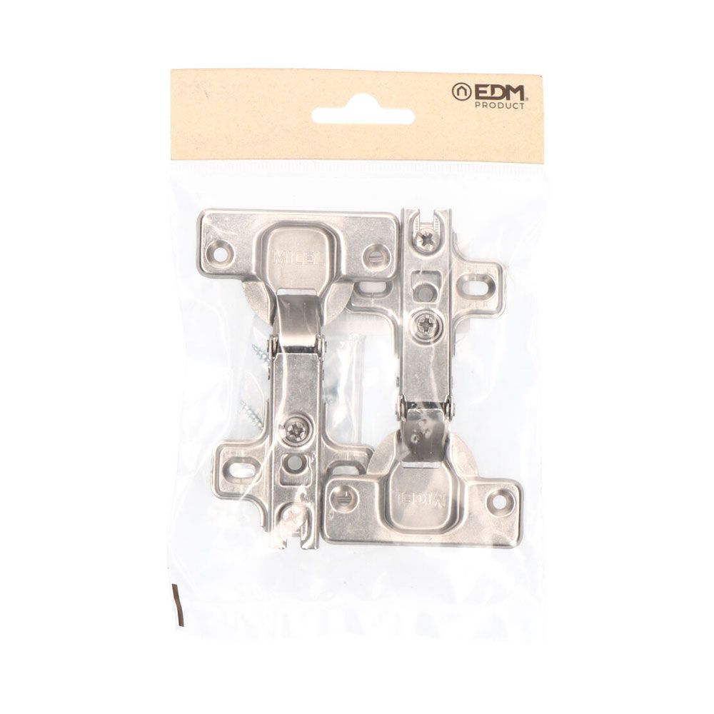 Dobradiça copo, reta, modelo bc02, aço com acabamento zincado, 35 mm, 2 peças, blister - Image 2