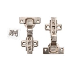 Dobradiça de copo com clipe, angulada, modelo BC03, fabricada em aço zincado, 35 mm, 2 un, blister