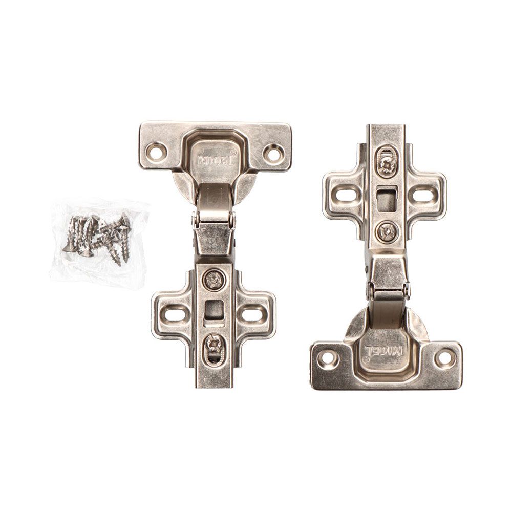 Dobradiça de copo com clipe, angulada, modelo BC03, fabricada em aço zincado, 35 mm, 2 un, blister