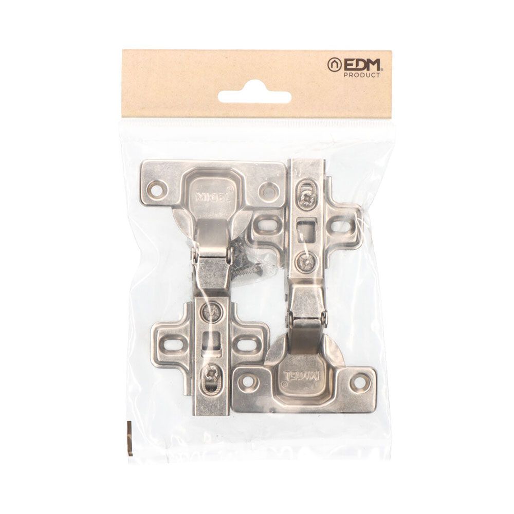 Dobradiça de copo com clipe, angulada, modelo BC03, fabricada em aço zincado, 35 mm, 2 un, blister - Image 2