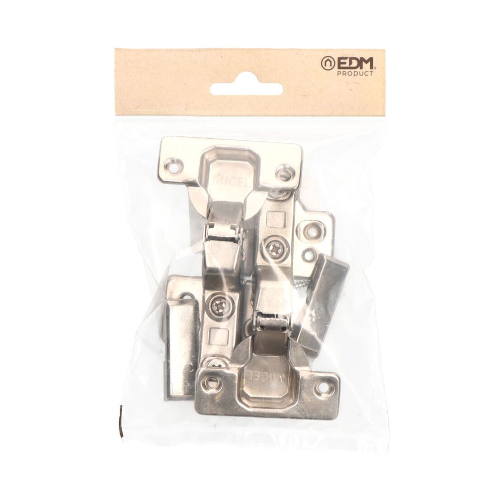 Dobradiça de copo, pistão, superangulada, modelo BC05, aço zincado, 35 mm, 2 un, blister - Image 2