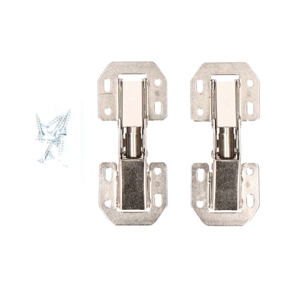 Dobradiça copo overlay, modelo bc10, em aço com acabamento zincado, 104 x 44 mm, 2 unidades, blister
