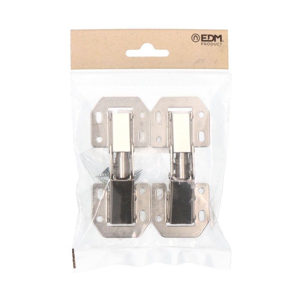 Dobradiça copo overlay, modelo bc10, em aço com acabamento zincado, 104 x 44 mm, 2 unidades, blister - Image 2