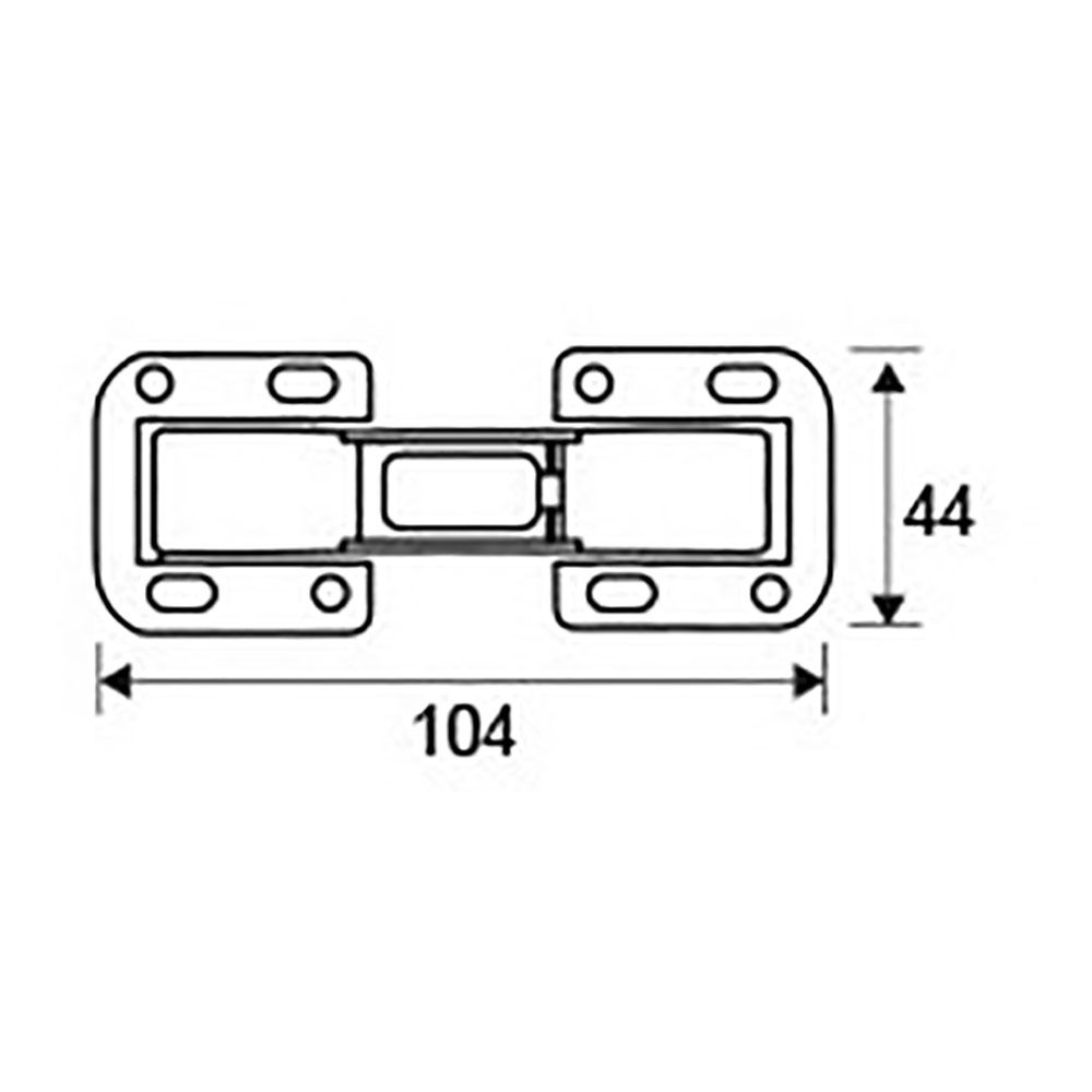 Dobradiça copo overlay, modelo bc10, em aço com acabamento zincado, 104 x 44 mm, 2 unidades, blister - Image 3