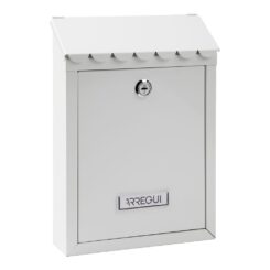 Caixa de correio individual exterior, pequena, civic, aço, branco, 21,6 x 8 x 30 cm