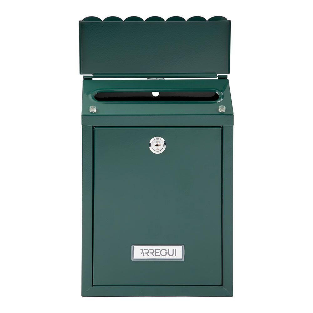 Caixa de correio individual exterior, pequena, civic, aço, verde, 21,6 x 8 x 30 cm - Image 2