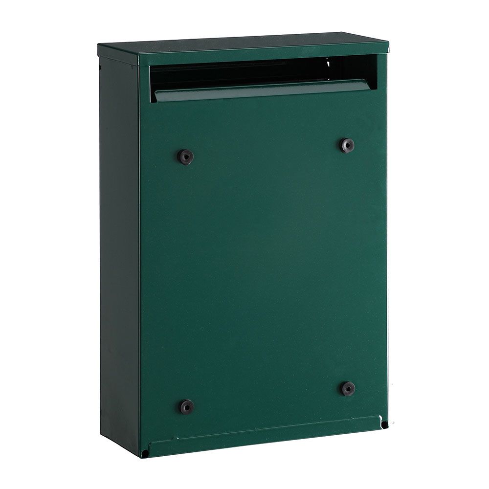 Caixa de correio individual exterior pequena zaguán, aço, verde, 22 x 8 x 32 cm - Image 3