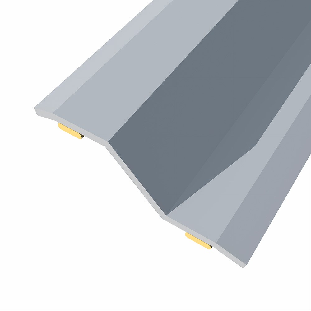 Junta de aço para desnível 8-14 mm, adesiva, flooring, INOX, 166 x 3,6 cm