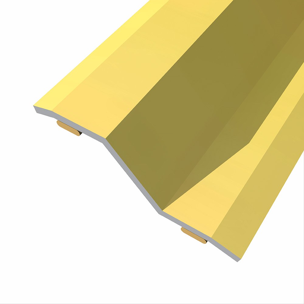 Junta de aço para desnível 8-14 mm, adesiva, flooring, dourada, 166 x 3,6 cm