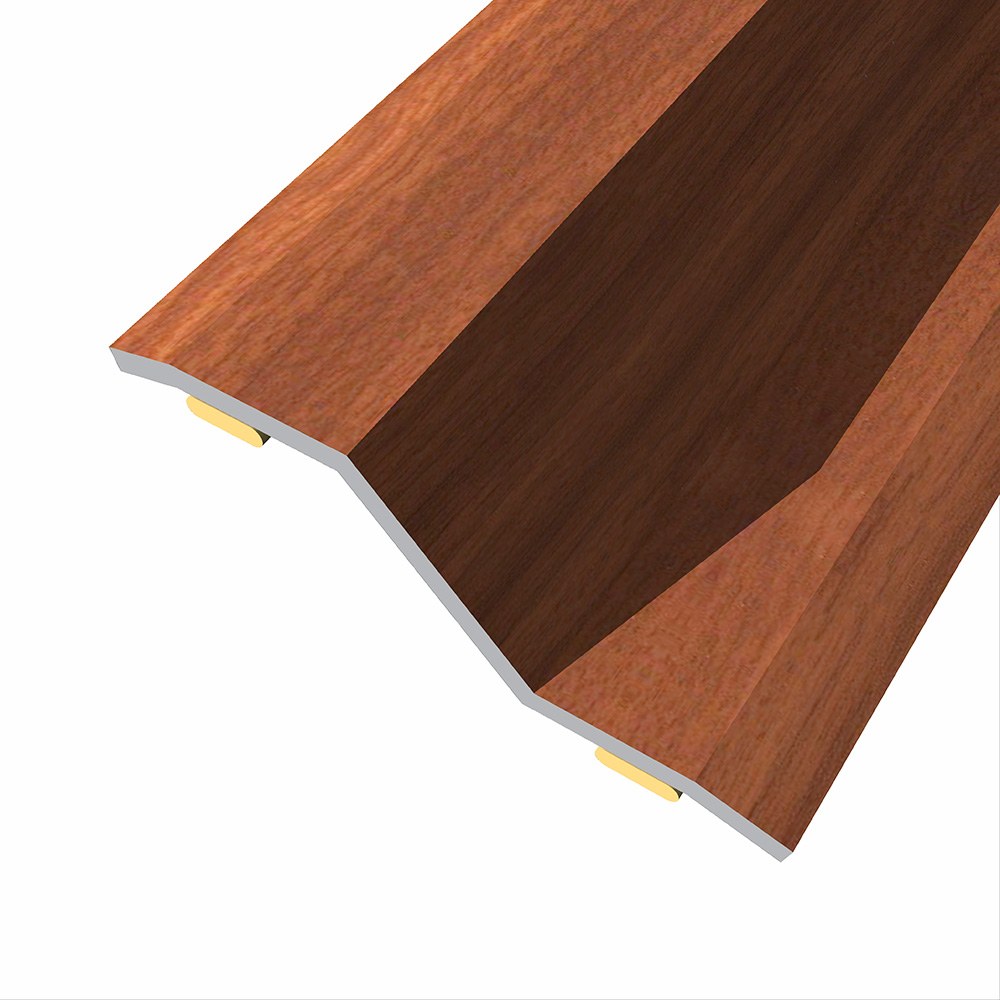 Junta de aço para desnível 8-14 mm, adesiva, flooring, sapeli, 166 x 3,6 cm