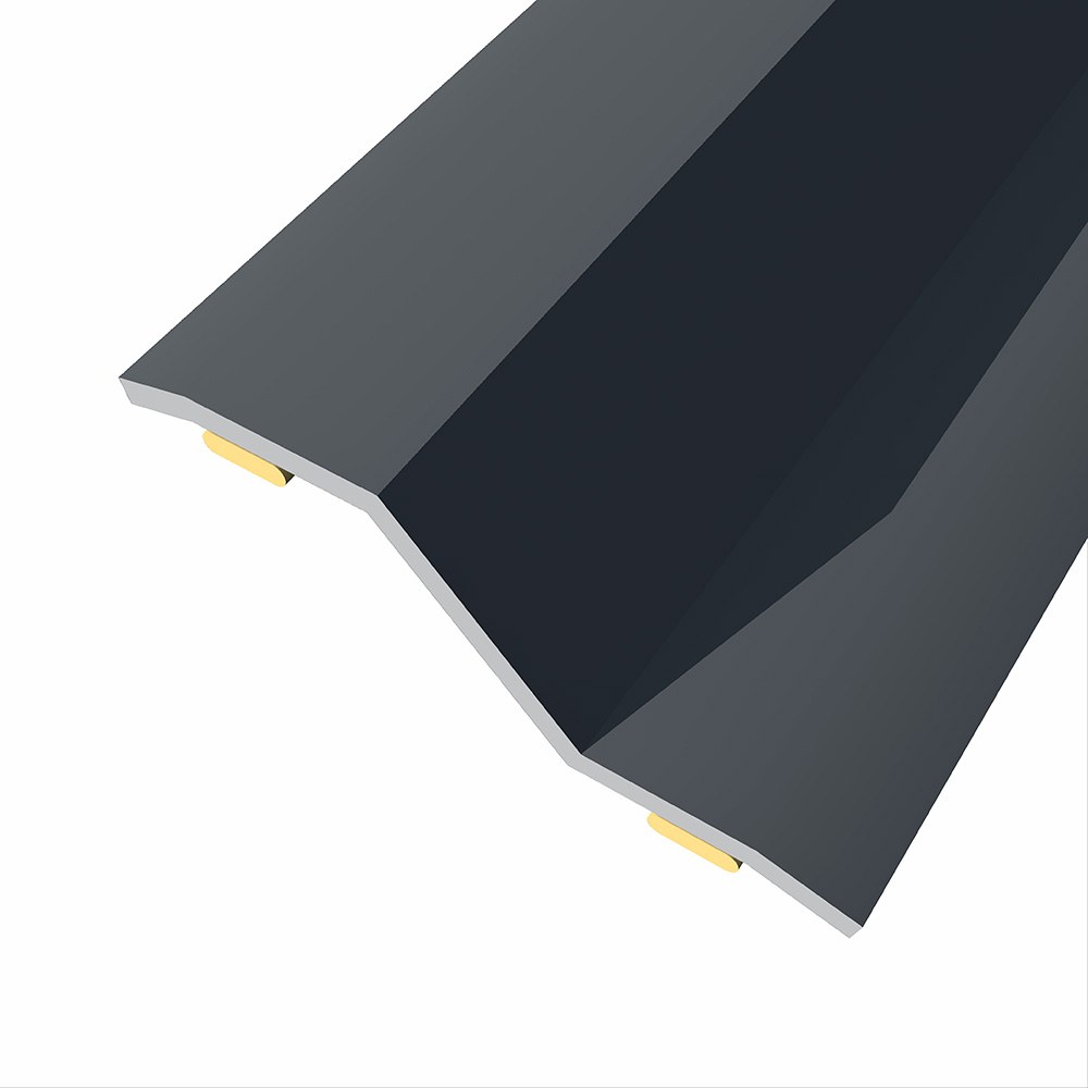 Junta de aço para desnível 8-14 mm, adesiva, flooring, preta, 166 x 3,6 cm