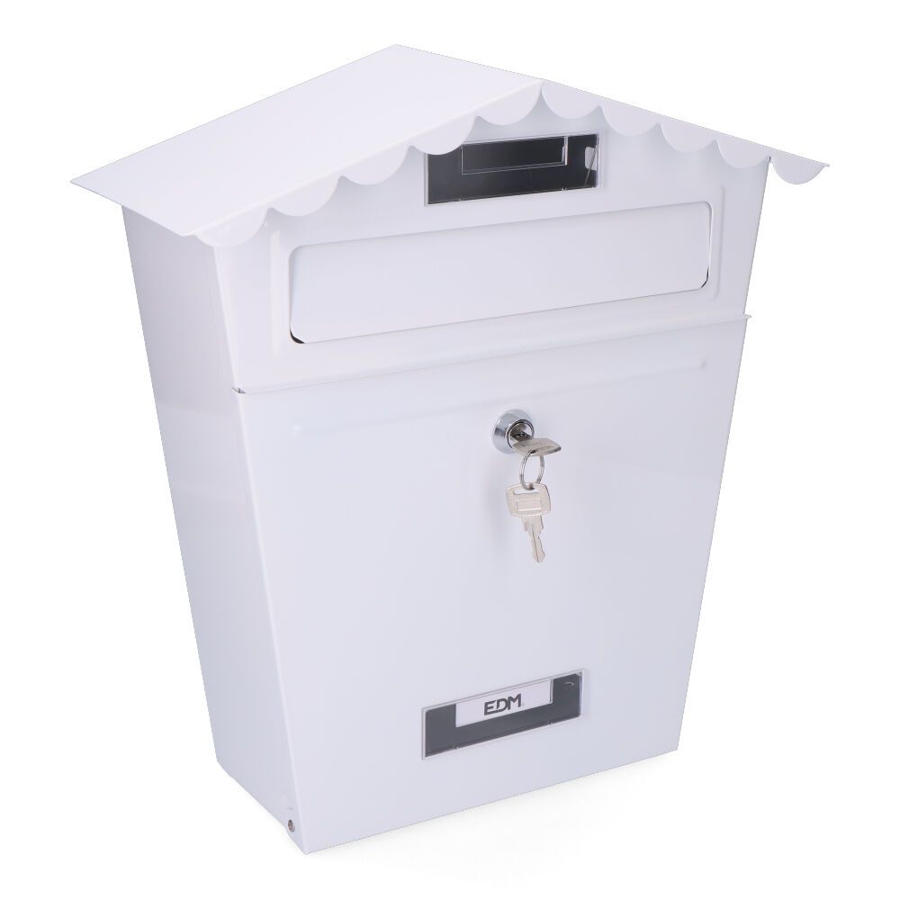 Caixa de correio em aço modelo classic branco EDM