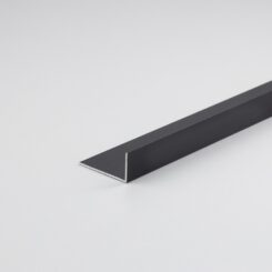 Perfil bricolagem ângulo l alumínio preto mate 1000 x 20 x 10 mm
