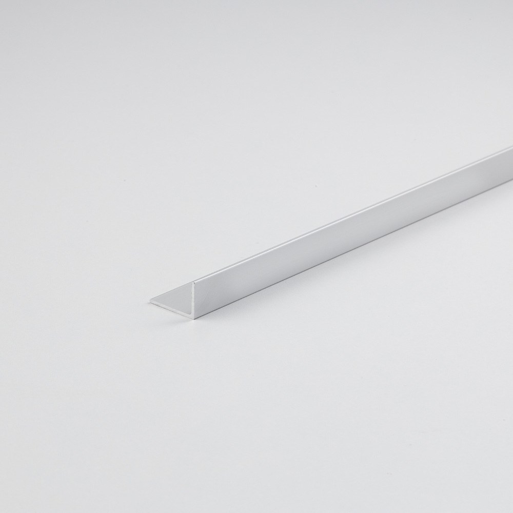 Perfil bricolage, ângulo em l, em alumínio prata, 1000 x 40 x 15 mm
