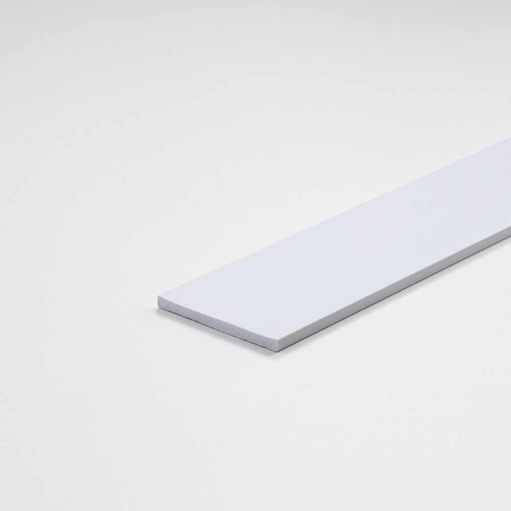 Perfil DIY, tira de PVC branco acetinado, 1000 x 40 x 3 mm