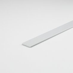 Perfil de alumínio plano para montagem DIY, prata, 1000 x 20 x 2 mm