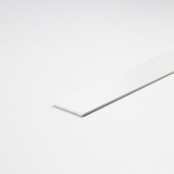 Perfil DIY, barra plana de alumínio pintada de branco, 1000 x 15 x 2 mm