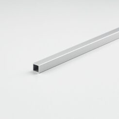 Tubo quadrado de alumínio anodizado 1000 x 20 x 20 mm