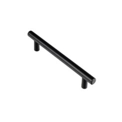 Puxador para móvel tipo ASA, modelo 891H, de aço inoxidável com acabamento preto mate, 128 mm.