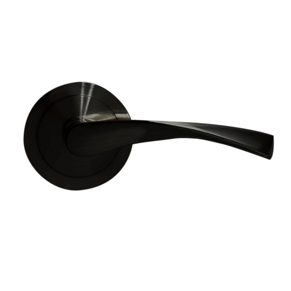 Conjunto de roseta, modelo 707, em alumínio com acabamento preto, Ø65 mm, blister - Image 3