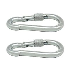 Mosquetão de bombeiro com segurança, MSQ02, aço galvanizado, 7 x 70 mm. 2 unidades